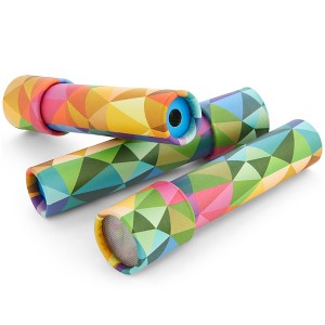 Blue Panda 3 Pack Prism Kaleidoscopes for Kids - Birthday Party Favors, Vintage-Style Educational Retro Toys (Geometric, 8x1.3 In) - 1 of 4