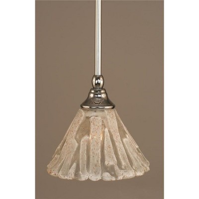 Toltec Lighting Any 1 - Light Pendant in  Chrome with 7" Italian Ice Shade