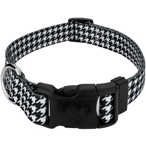 Country Brook Petz Deluxe Houndstooth Dog Collar - Made in The U.S.A. (5/8  Inch, Small)