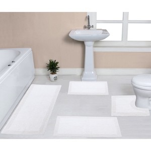 Home Weavers Luxury Collection 100% Cotton Tufted Bathroom Rug Set, Non-Slip Latex Bath Rug Set - 1 of 4