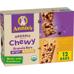 Annie's Chocolate Chip & Peanut Butter Value Pack Granola Bar - 10.68oz/12ct - 1 of 4