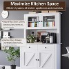 Freestanding Kitchen Pantry Cabinet with Drawers and Hutch, Adjustable Shelves and Microwave Stand, 63-Inch Tall Storage Unit for Dining Rooms - 3 of 4