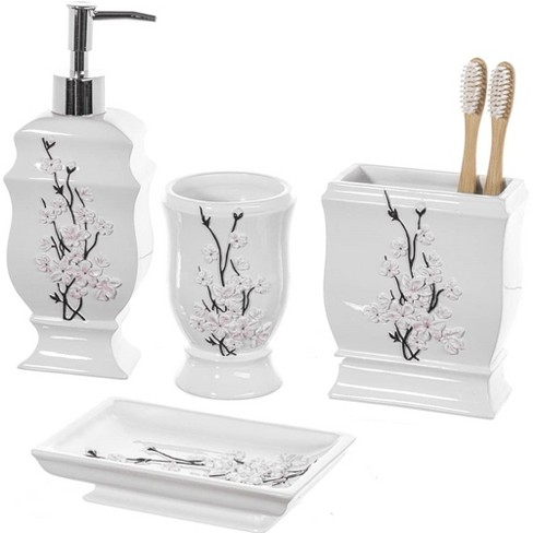 Dwellza 6-Piece Bathroom Accessories Set, Complete Bath Set Includes