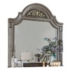 Royal Hampton Dresser Mirror, 49 Inch Floral Arched Shape, Gray Solid Wood - 3 of 4