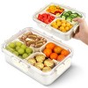 Cheer Collection 4 Compartment Airtight Stackable Food Storage Container - 2 of 4