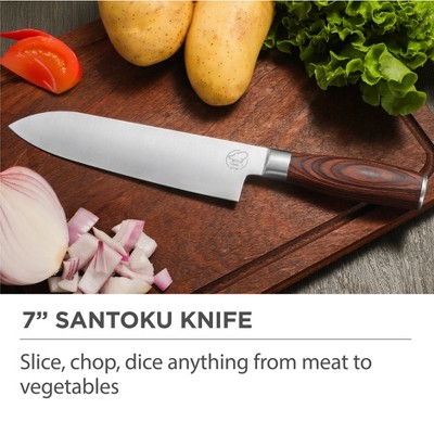 Commercial Chef 6 Piece High Carbon Stainless Steel Knife Block Set