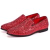 Santimon Mens Glitter Loafers Slip-On Dress Shoes – Sparkly Tuxedo & Suit Shoes for Weddings, Parties, and Formal Events - 3 of 4