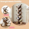 9-Tier Tree Bookshelf, Free-standing Bookcase, Space-Saving Storage Shelf, for Bedroom, Living Room, Home Office - 4 of 4