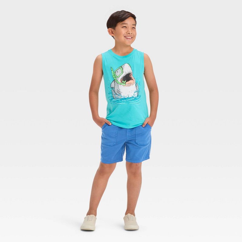 Boys' 'Above the Knee' Pull-On Shorts - Cat & Jack™ Blue, 4 of 7