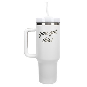 Elanze Designs You Got This! Motivation 40 oz. Stainless Steel, Large Water Bottle Coffee Mug, Spill & Leak Resistant, Thermal Travel Tumbler with - 1 of 1