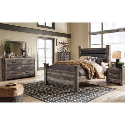 Wynnlow Two Drawer Nightstand Gray - Signature Design By Ashley : Target