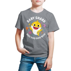 Boys' - Baby Shark - Baby Shark Doo Doo Doo Doo Short Sleeve Graphic T-Shirt - 1 of 4