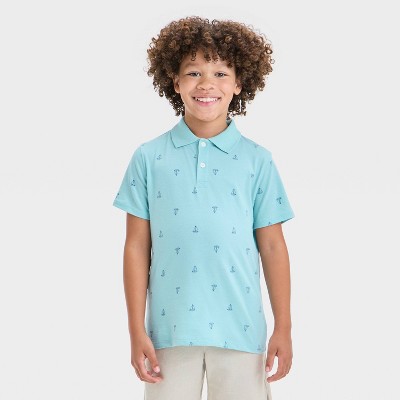 Boys' Short Sleeve Printed Polo Shirt - Cat & Jack™