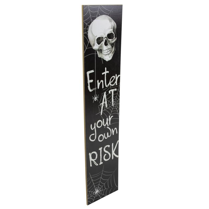 Northlight 36" Enter at Your Own Risk Wooden Halloween Porch Board Sign Decoration, 3 of 5