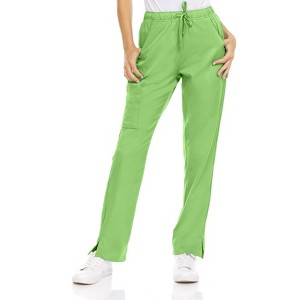 Medichic Women's Joelle 6-Pocket Stretch Cargo Straight Leg Scrub Pants - 1 of 4