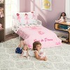 EVERYDAY KIDS 4 Piece Toddler Bedding Set -Born to Dance Ballerina- Includes Comforter, Flat Sheet, Fitted Sheet and Reversible Pillowcase - 2 of 4