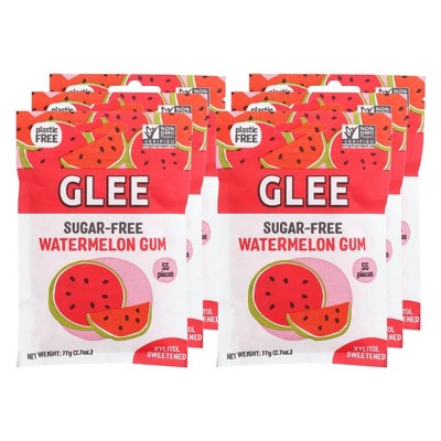 Glee Gum Watermelon Sugar-Free Chewing Gum - Case of 6/55 ct