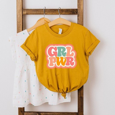 The Juniper Shop Girl Power Retro Youth Short Sleeve Tee - M - Mustard — фото 2