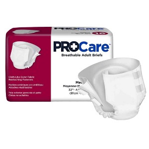 ProCare Adult Incontinence Brief M Heavy Absorbency Breathable, CRB-012/2, 16 Ct - 1 of 3