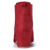 Allegra K Women's Pointed Toe Block Heel Ankle Chelsea Boots - 3 of 4