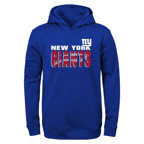 Nfl New York Giants Toddler Boys' Poly Fleece Hooded Sweatshirt