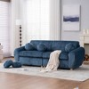 84'' Corduroy Modern Sectional Love Seat Sofa with Upholstered Design, Easy Assembly, and Versatile - 3 of 4