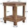 Tribesigns 2-Tier End Table, All Wooden Square Side Table with Storage Shelves, Small Bedside Table for Bedroom,  for Living Room - 2 of 4
