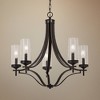 Minka Lavery Bronze Pendant Chandelier 26" Wide Modern Clear Seeded Glass 5-Light Fixture for Dining Room House Foyer Kitchen Home - 2 of 3