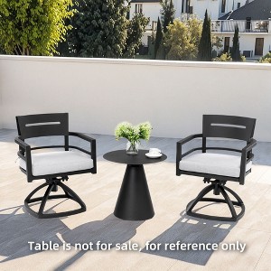 NicBex Outdoor Rocking Chair Rattan Outdoor Swivel Rocker Patio Chairs Fabric Cushion Patio Rocking Chair for Balcony, Ember Black - 1 of 4