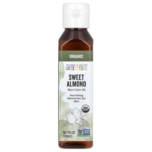 Aura Cacia Organic, Skin Care Oil, Sweet Almond, 4 fl oz (118 ml) - 1 of 2