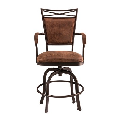 Bridgetown Tilt Base Counter Height Barstool - Aged Bronze - Hillsdale Furniture