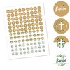 Big Dot of Happiness Baptism Elegant Cross - Religious Party Round Candy Sticker Favors - Labels Fits Chocolate Candy (1 sheet of 108) - 2 of 4
