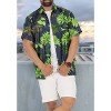 LA LEELA Men's Hawaiian Shirts Short Sleeve Button Down Shirt Mens Hawaii Shirts Boho Holiday Casual Summer Beach Shirts for Men Funny - 3 of 4