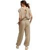Women's Athleisure French Terry Loose Jogger Jumpsuit - Listicle - 3 of 3