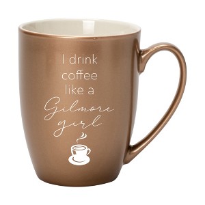 Elanze Designs I Drink Coffee Like A Gilmore Girl Bronze 10 ounce New Bone China Coffee Cup Mug - 1 of 4