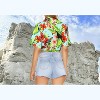 HAPPY BAY Hawaiian Shirts Womens Casual Summer Beach Party Short Sleeve Blouse Shirt Floral Tops Blouses Button Up Dress Shirts Dresses - 3 of 4