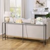 70.9 inch Narrow Long Console Table with 2 Power Outlets & USB Ports, Narrow Entryway Table Sofa Table Behind Couch for Living Room, Rustic Gray - 4 of 4
