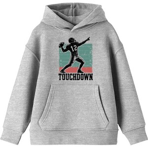 "Touchdown" Football Sports Youth Long Sleeve Hoodie - 1 of 2