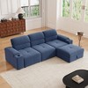 GDFStudio Isolde 105'' Modern L-Shaped Upholstered 4-Seater Sofa with 1 Storage Ottoman and Adjustable Backrest - 2 of 4