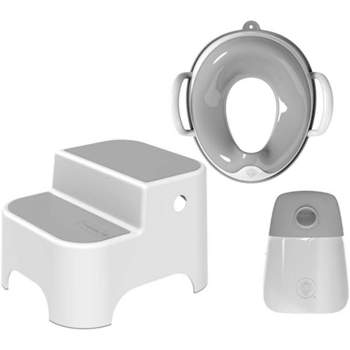 Prince Lionheart 3-in-1 Potty Training Pack with Bonus Potty Training Book - Gray