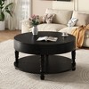 31.5" Modern Round Coffee Table with Hidden Storage - 3 of 4