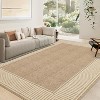Modern Striped Area Rugs Washable Soft Rug for Living Room Thin Low Pile Non Slip Stain Resistant Carpet for Bedroom Office Farmhouse - 4 of 4