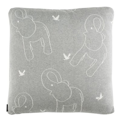 Ella Knit Pillow - Light Grey/Ivory - 20"X20" - Safavieh