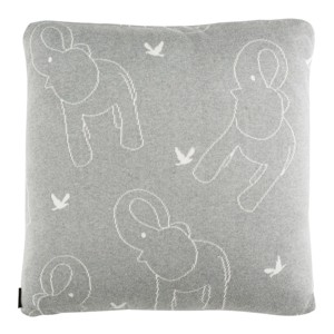 Ella Knit Pillow - Light Grey/Ivory - 20"X20" - Safavieh - 1 of 4