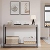 Console Tables, Industrial entryway Table, Narrow Sofa Table with Shelves, Entrance Table Open Shelf for Hallway, Living Room, Foyer, Office - 2 of 4