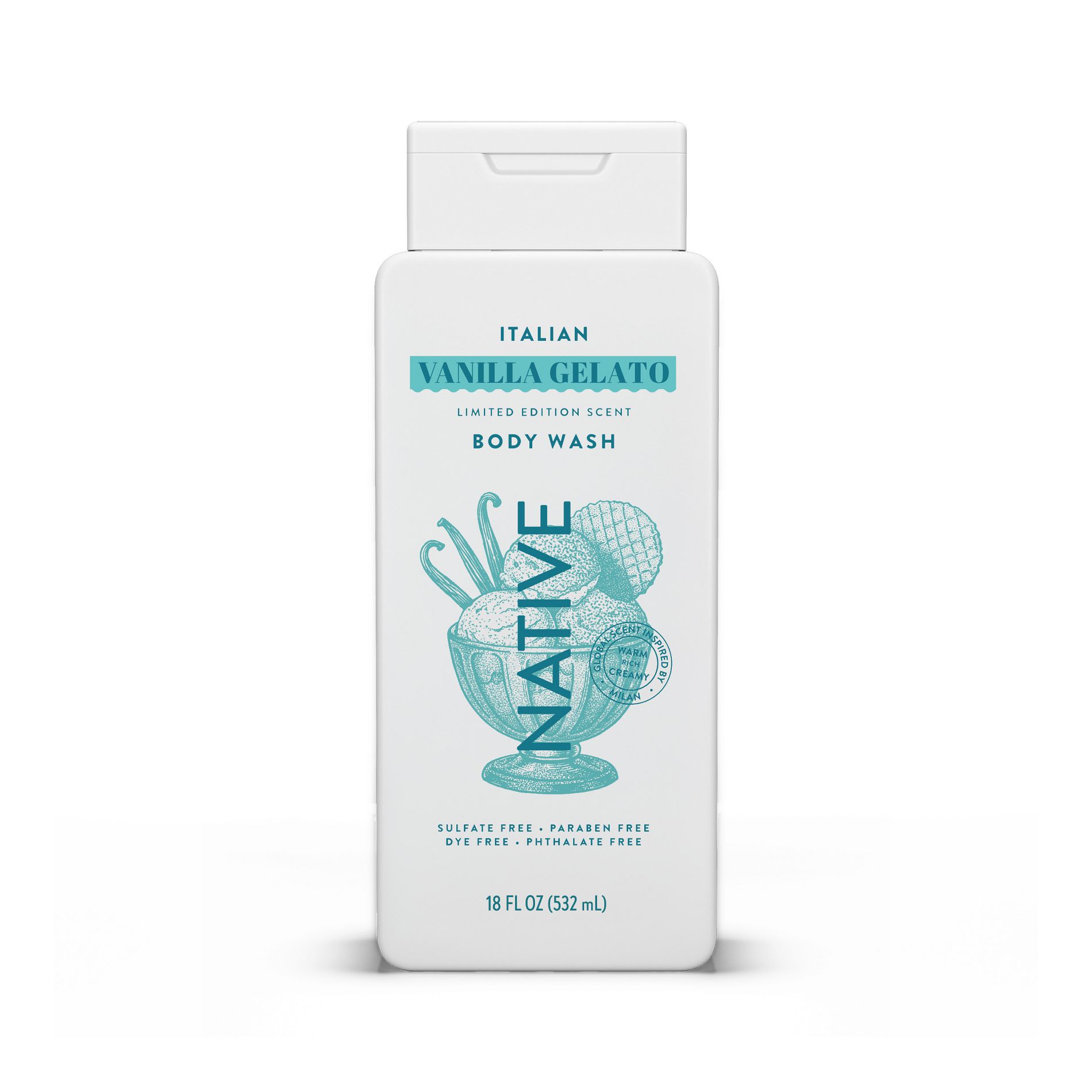 Native Passport Limited Edition Global Flavors Sulfate-Free Body Wash - Italian Vanilla Gelato - 18 fl oz