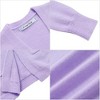 Clearlove Girls' Solid Color Knit Cardigan Long Sleeve Open Front Sweater with Pocket Cute Loose Fit Outerwear for Kids - 3 of 3