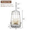 NAYSAYE Patio Swing Hanging Basket Chair with UV Resistant Cushion Durable Comfortable Design for Outdoor Use, Beige, 32"*76.57"*33.51" - 3 of 4