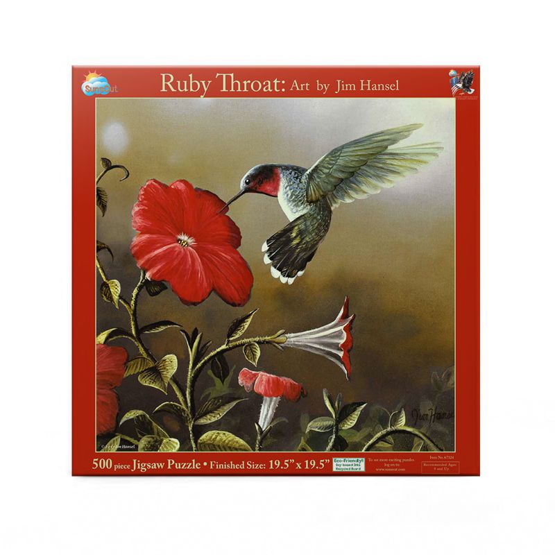Sunsout Ruby Throat 500 pc   Jigsaw Puzzle 67324, 3 of 6