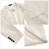 Men's Casual Sport Coat Lightweight Linen Blazer One Button Business Suit Jackets Stylish Daily Suits - 4 of 4
